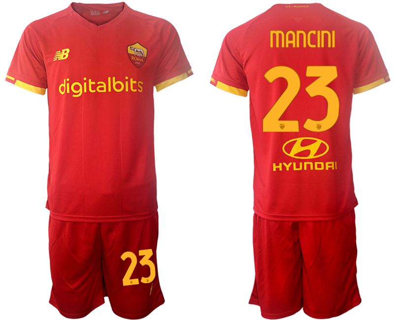 Men 2021-2022 Club AS Roma home red #23 Soccer Jersey->customized soccer jersey->Custom Jersey